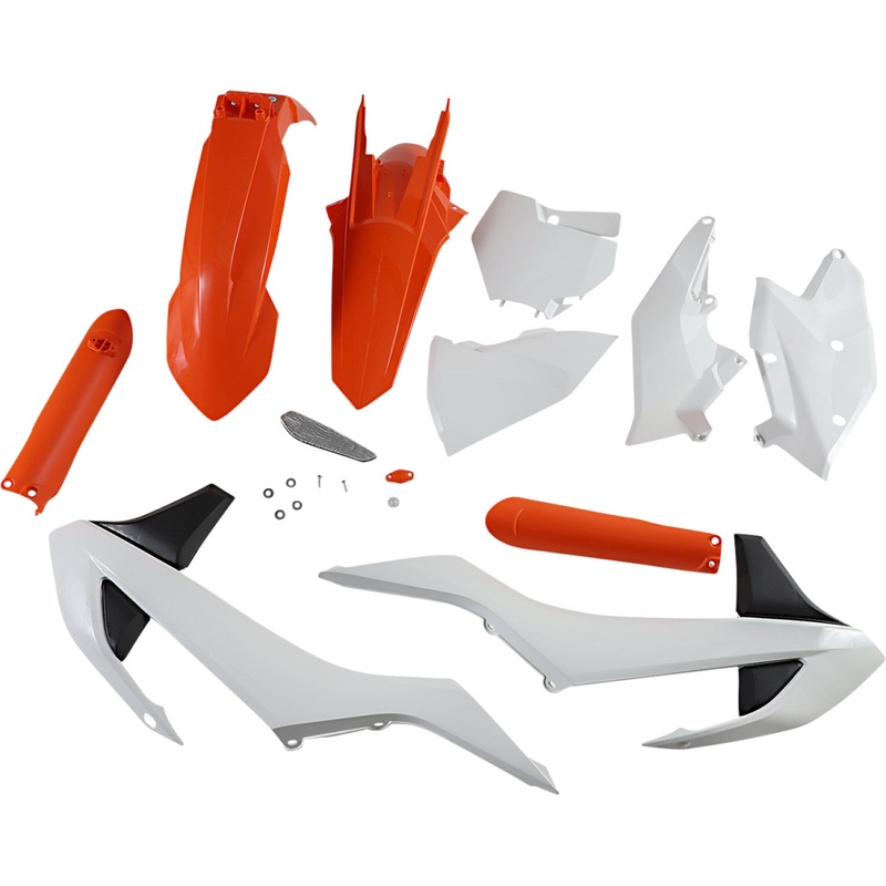 Acerbis Full Replacement Body Kit - OE '17 Orange/White/Black 2421064618