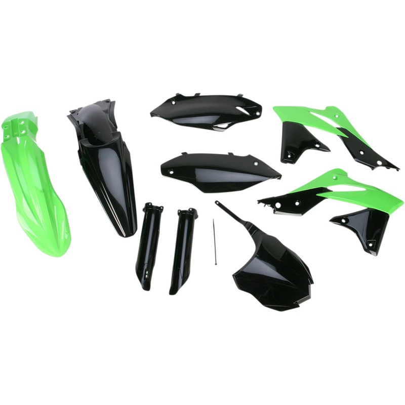 Acerbis Full Replacement Body Kit - OEM '13 Black/Green 2314183914