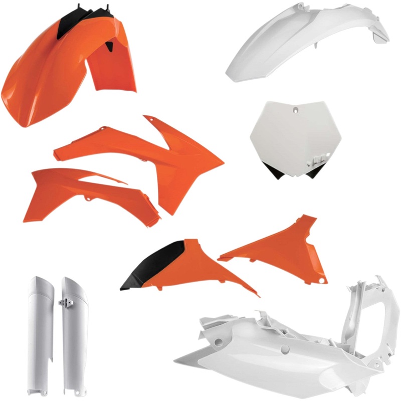 Acerbis Full Replacement Body Kit - OEM Orange/White/Black 2205283593