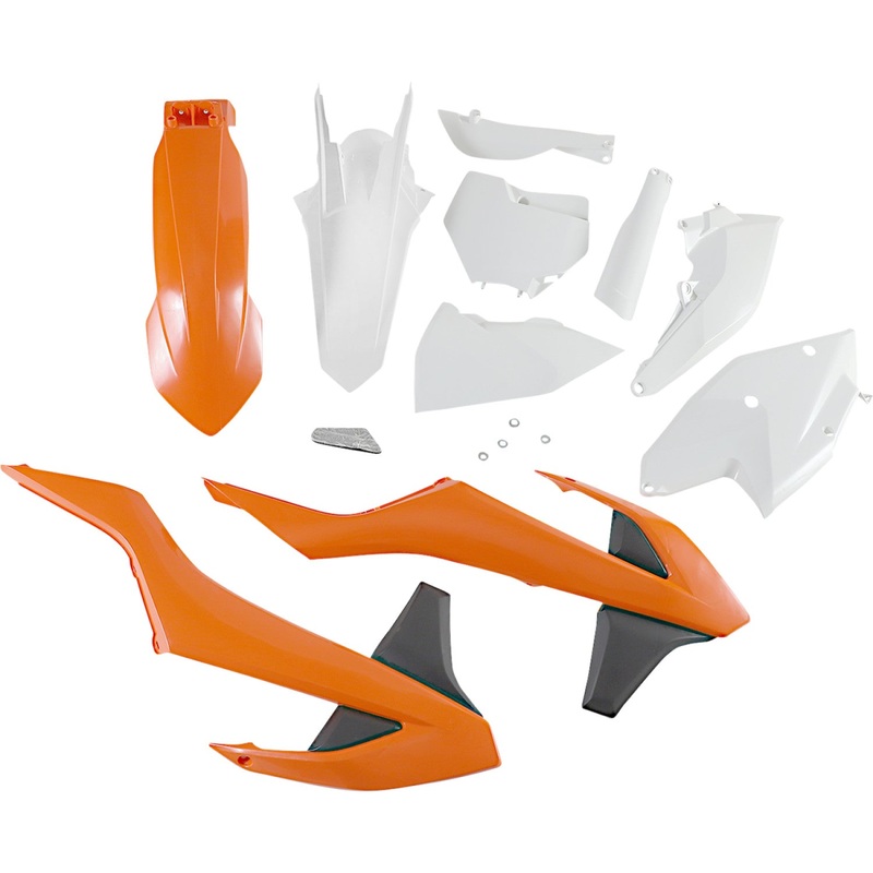 Acerbis Full Replacement Body Kit - OEM Orange/White/Black 2421065135