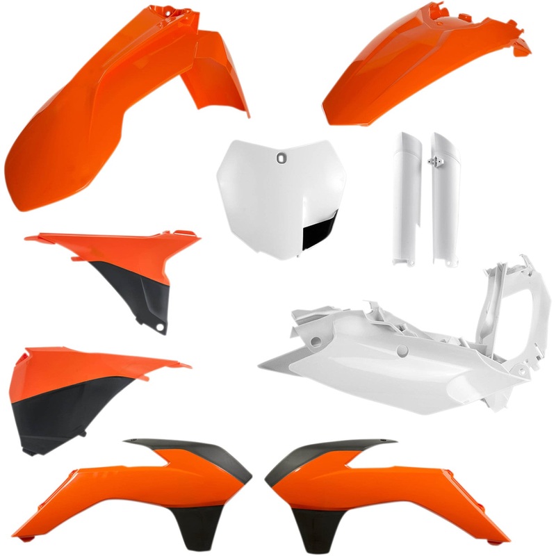 Acerbis Full Replacement Body Kit - OEM Orange/White/Black 2449585226