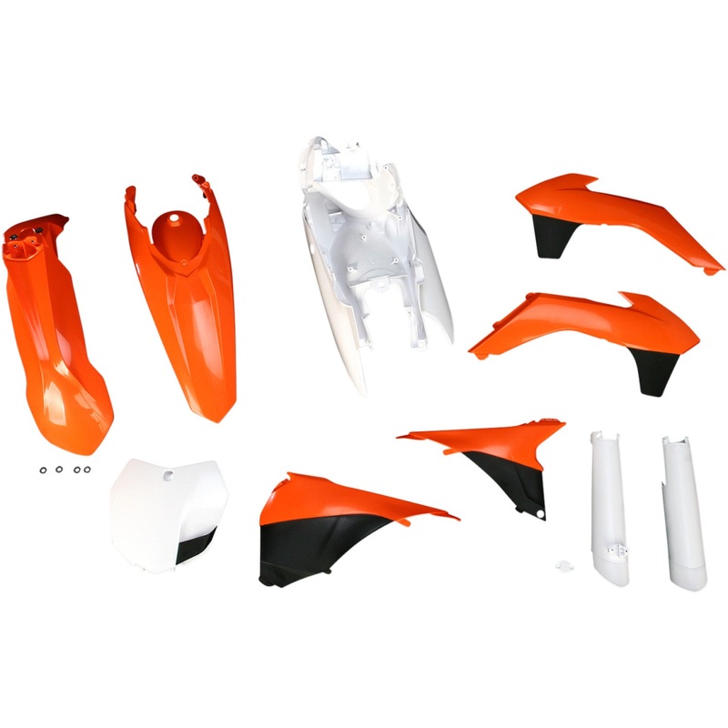 Acerbis Full Replacement Body Kit - OEM '13 Orange/White/Black 2314333914