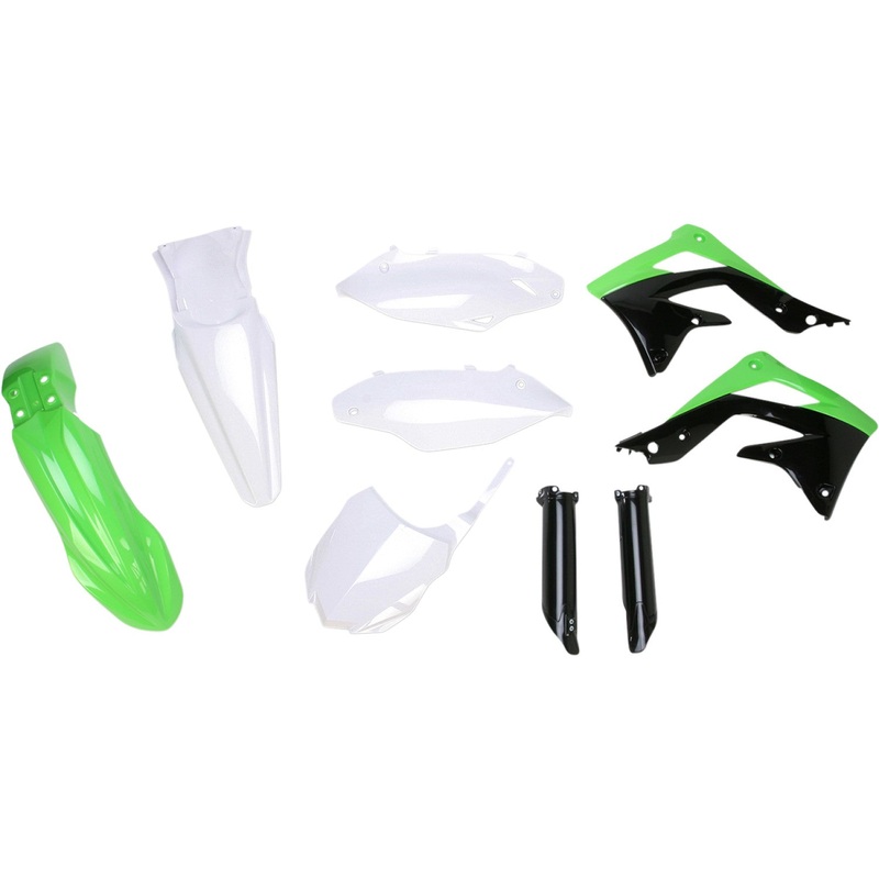 Acerbis Full Replacement Body Kit - OEM '13 White/Black/Green 2314203914