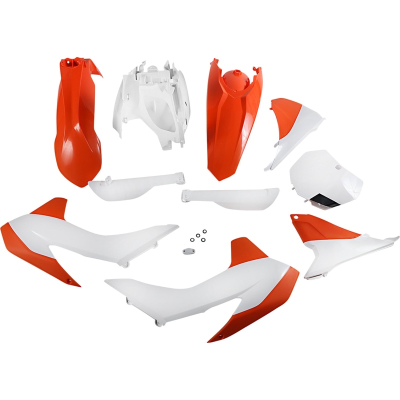 Acerbis Full Replacement Body Kit - OEM '15 Orange/White/Black 2403094891