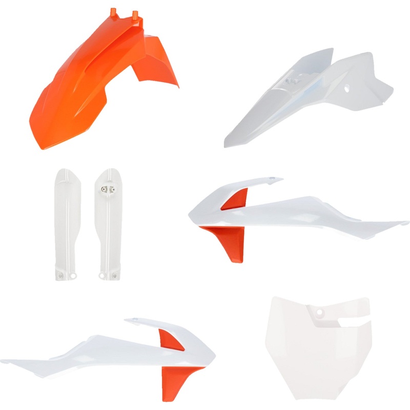 Acerbis Full Replacement Body Kit - OEM '19 Orange/White 2980586345