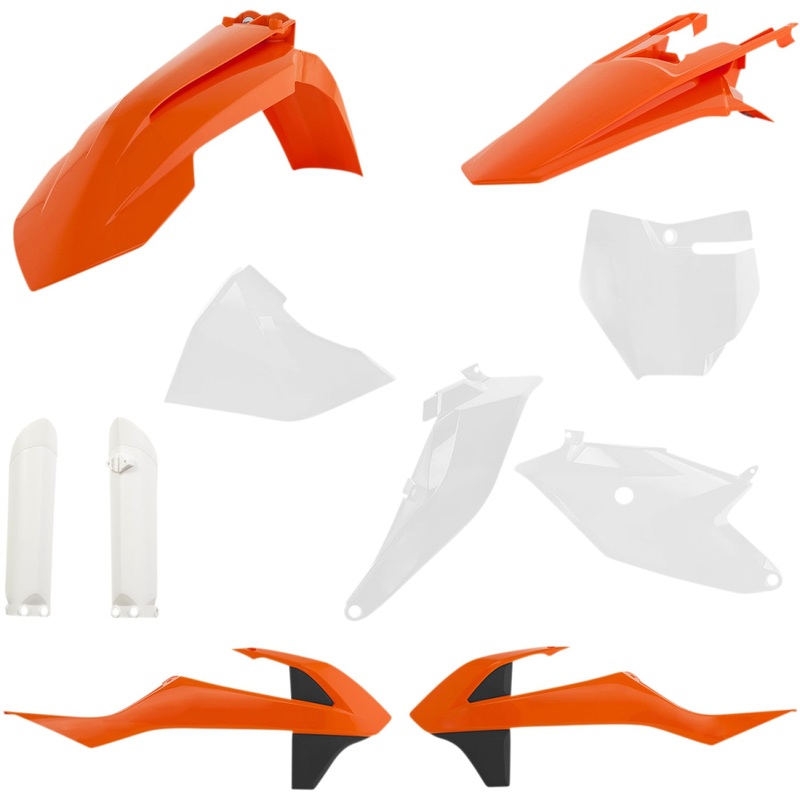 Acerbis Full Replacement Body Kit - OEM Orange/White/Black 2686027118