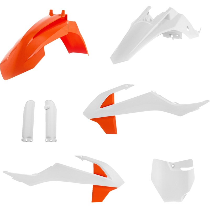Acerbis Full Replacement Body Kit - OEM '23 White/Orange 2791527705
