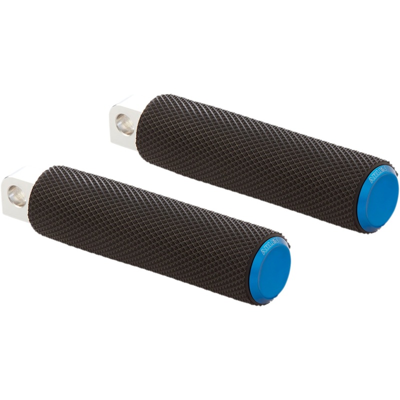 Arlen Ness Footpegs - Knurled - Blue 07-937