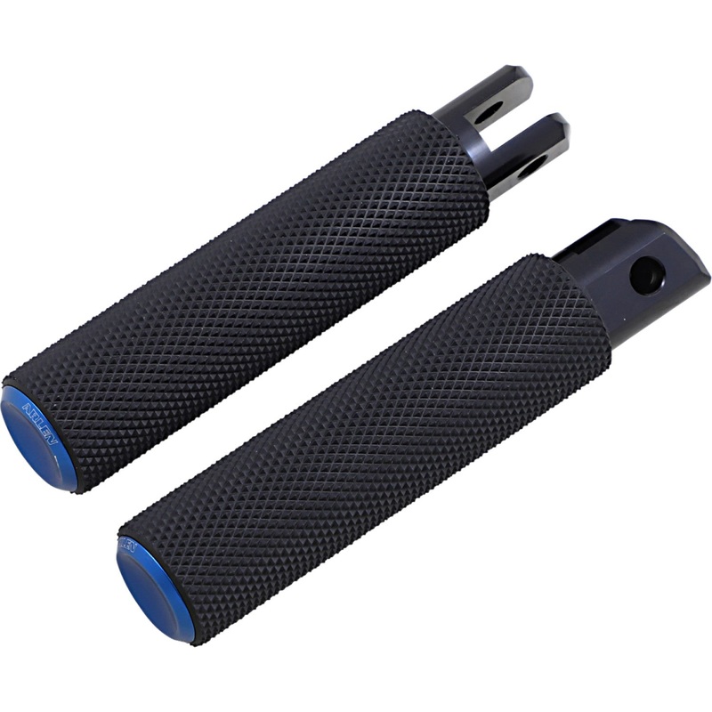Arlen Ness Knurled Footpegs - Blue - FX/FL '18-'23 07-950