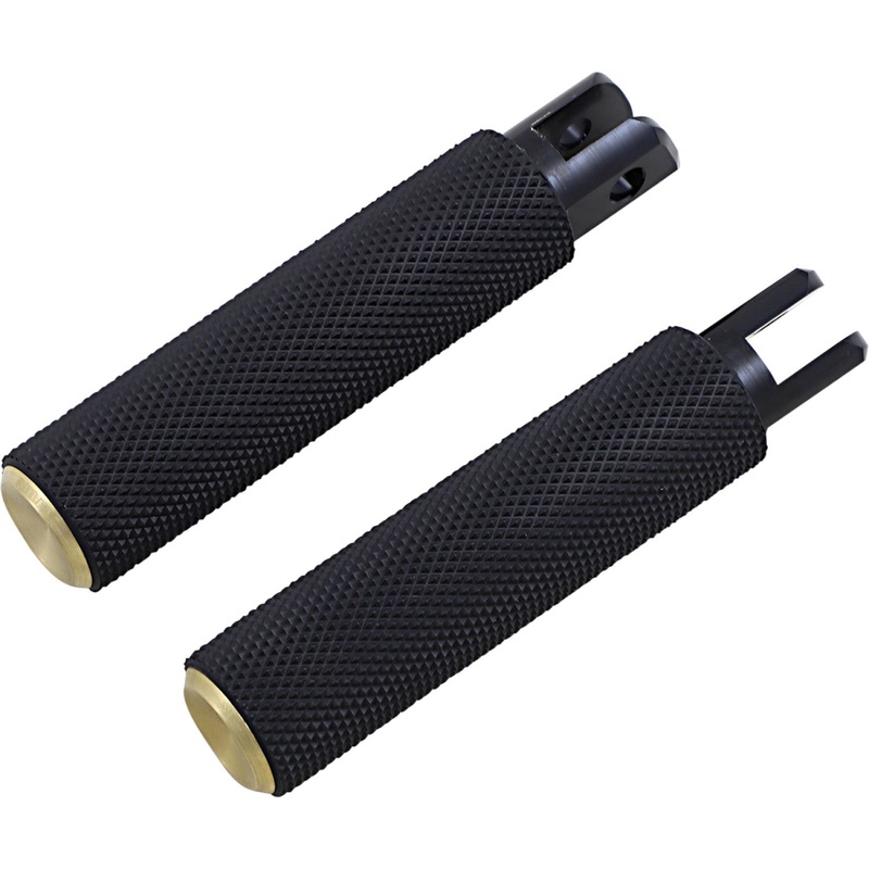 Arlen Ness Knurled Footpegs - Brass - FX/FL '18-'23 07-944