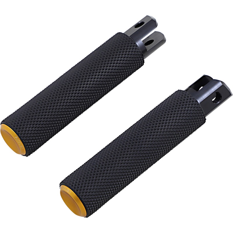 Arlen Ness Knurled Footpegs - Gold - FX/FL '18-'23 07-952