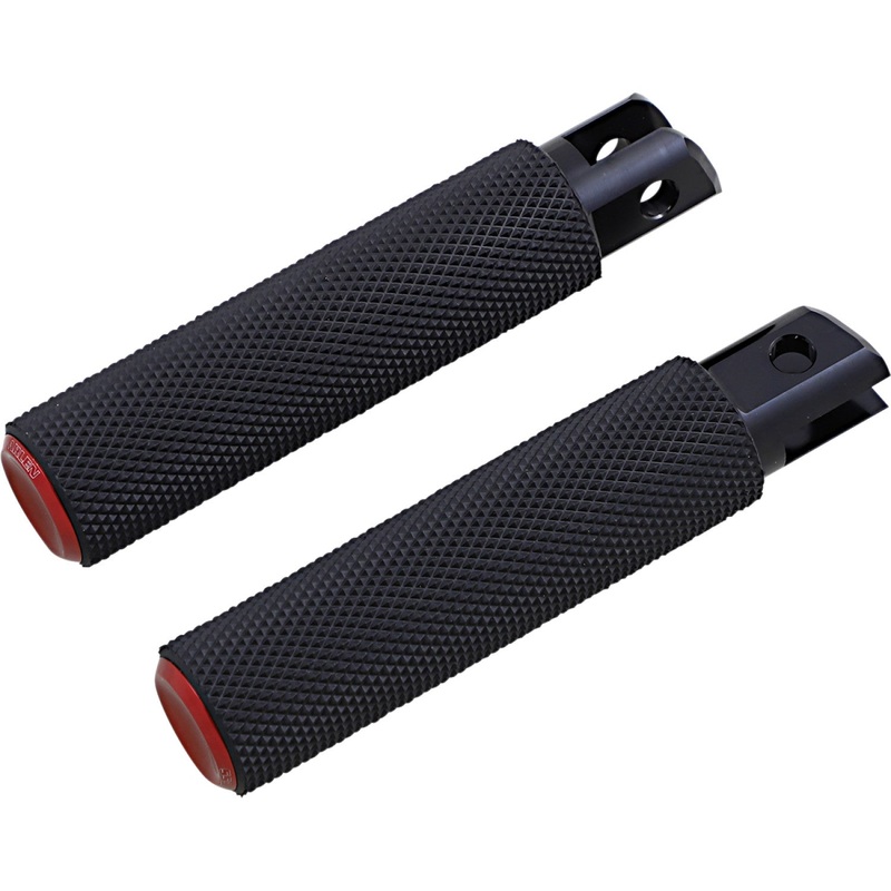 Arlen Ness Knurled Footpegs - Red - FX/FL '18-'23 07-954