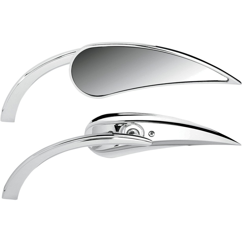 Arlen Ness Mirror - Micro - Rad 2 - Side View - Teardrop - Chrome - Left 13-410