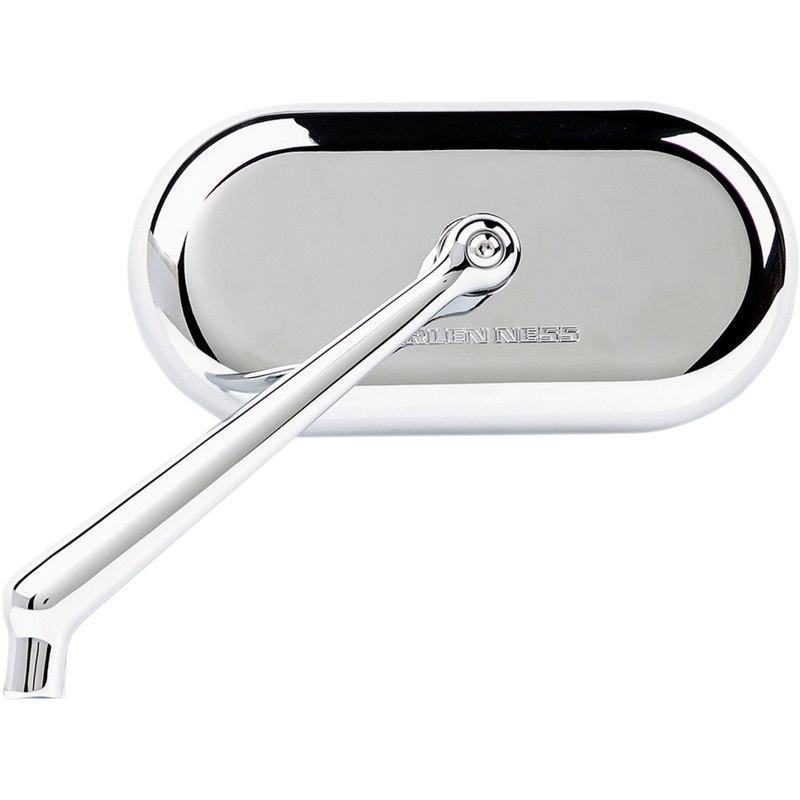 Arlen Ness Mirror - Side View - Oval - Chrome - Left 13-171