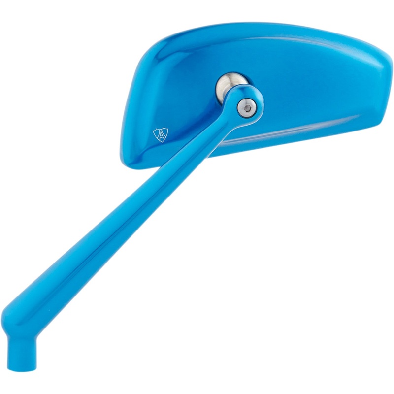 Arlen Ness Mirror - Tearchop - Side View - Teardrop - Blue - Left 510-012