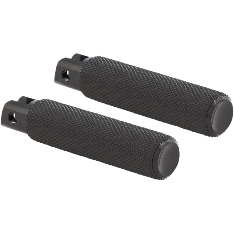 Arlen Ness Passenger Knurled Footpegs - Black - FX/FL '18-'23 07-942