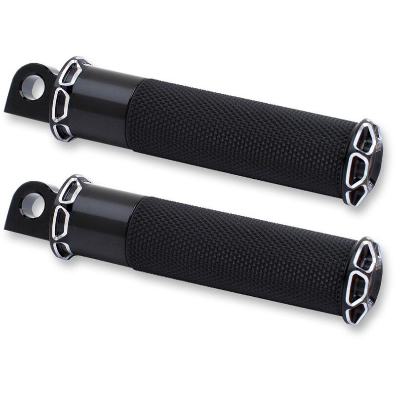 Arlen Ness Footpegs - Beveled - Black 07-929