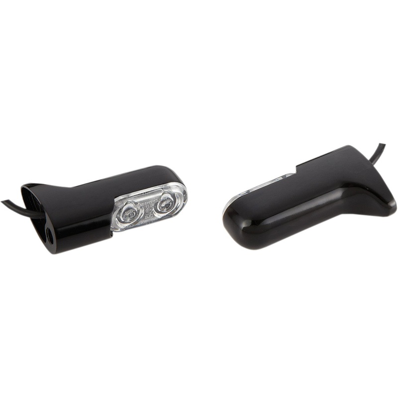 Arlen Ness Marker Lights - Red/Rear - Black 12-741