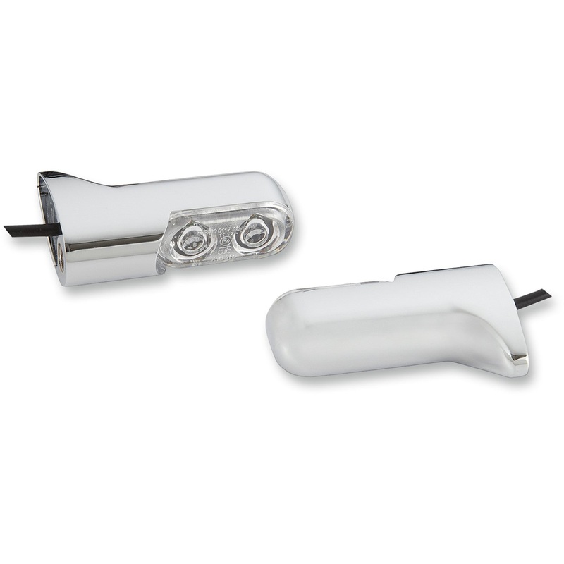 Arlen Ness Marker Lights - Turn Signals - Red/Rear - Chrome 12-740