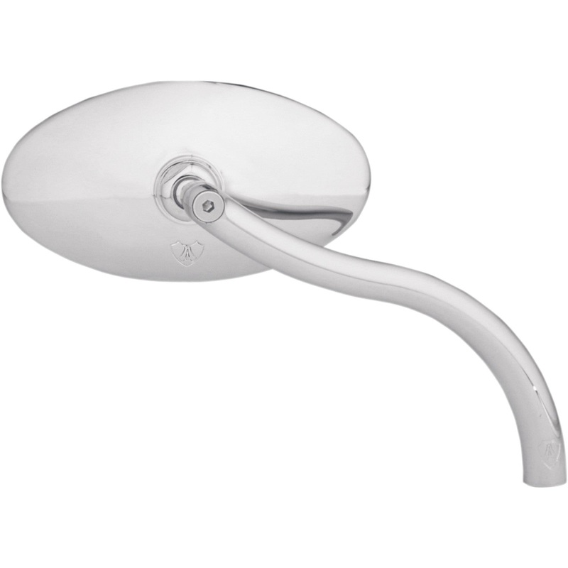 Arlen Ness Mirror - Softbend - Side View - Smooth - Cat Eye - Chrome - Left/Right 13-046
