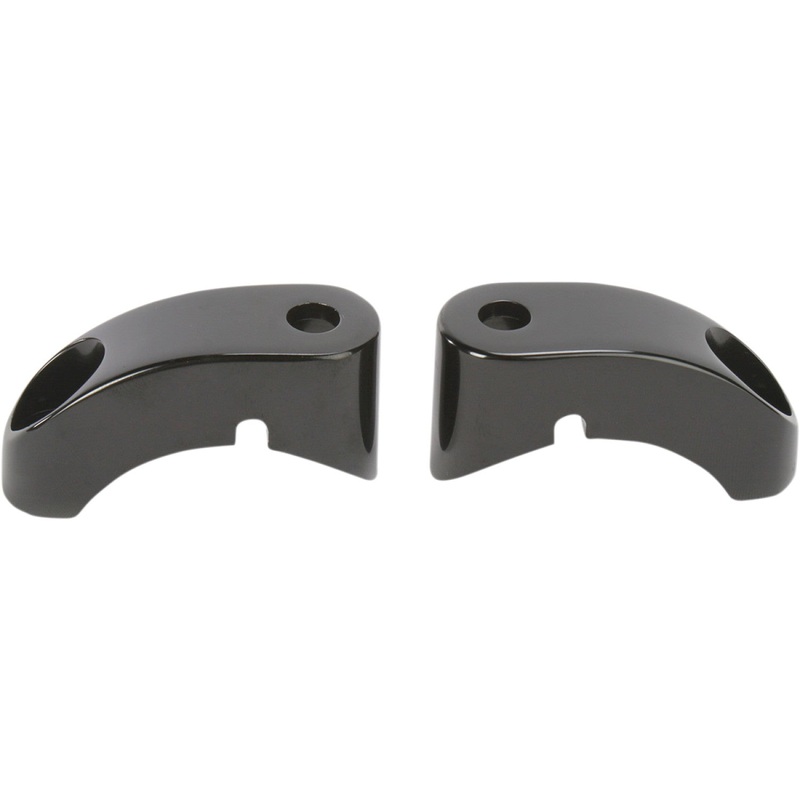 Arlen Ness Turn Signal Mounts - 39 mm Front Forks - Black 12-738