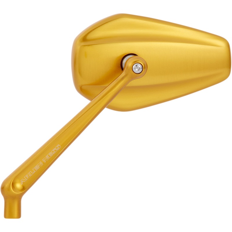 Arlen Ness Mirror - Mini/Stocker - Side View - Hexagon - Gold - Right 13-154