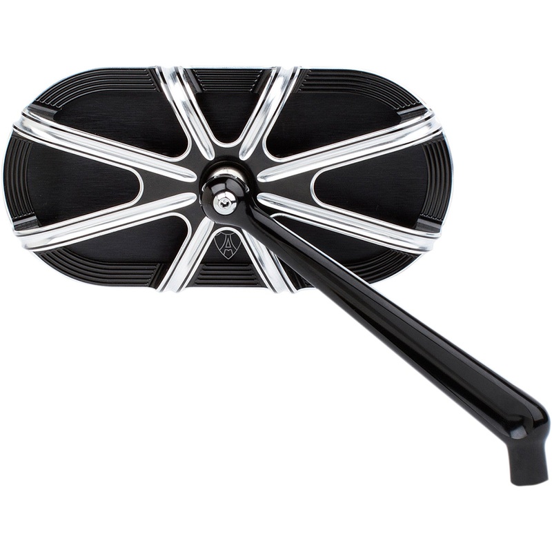 Arlen Ness Mirror - Side View - Caged Series/10 Gauge - Black - Right 13-162