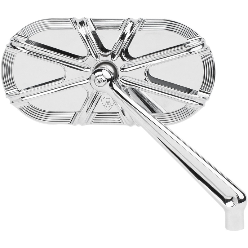 Arlen Ness Mirror - Side View - Caged Series/10 Gauge - Chrome - Right 13-163