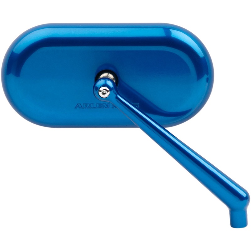 Arlen Ness Mirror - Side View - Oval - Blue - Right 13-177