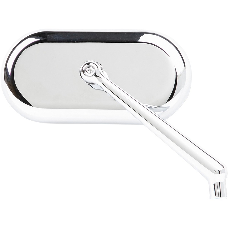 Arlen Ness Mirror - Side View - Oval - Chrome - Right 13-173