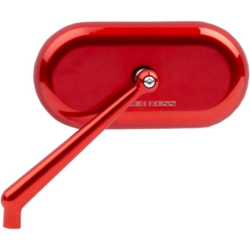 Arlen Ness Mirror - Side View - Oval - Red - Left 13-176