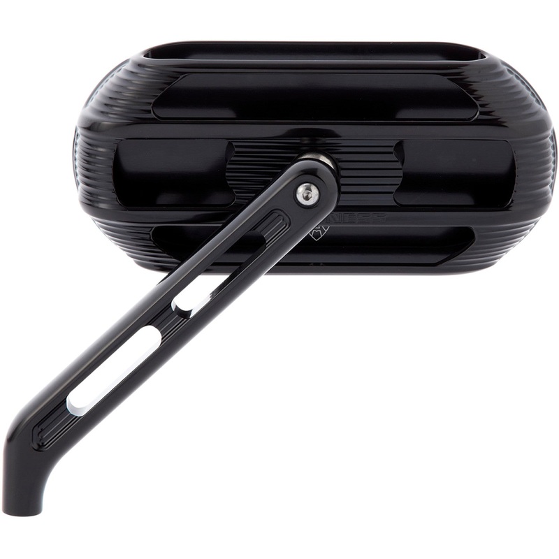 Arlen Ness Mirror - Sidekick - Side View - Oval - Black - Left 510-000