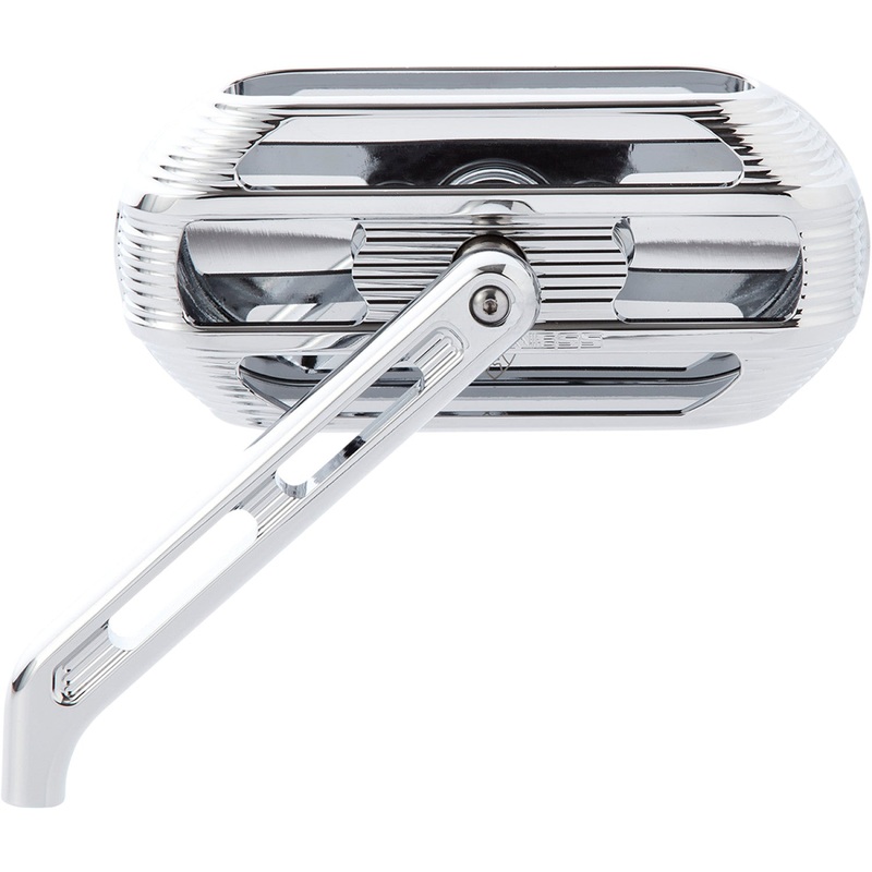 Arlen Ness Mirror - Sidekick - Side View - Oval - Chrome - Left 510-001