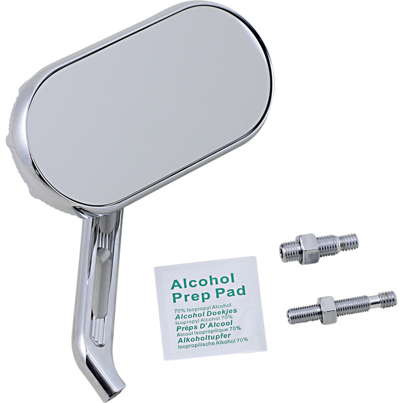 Arlen Ness Mirror - Sidekick - Side View - Oval - Chrome - Right 510-003