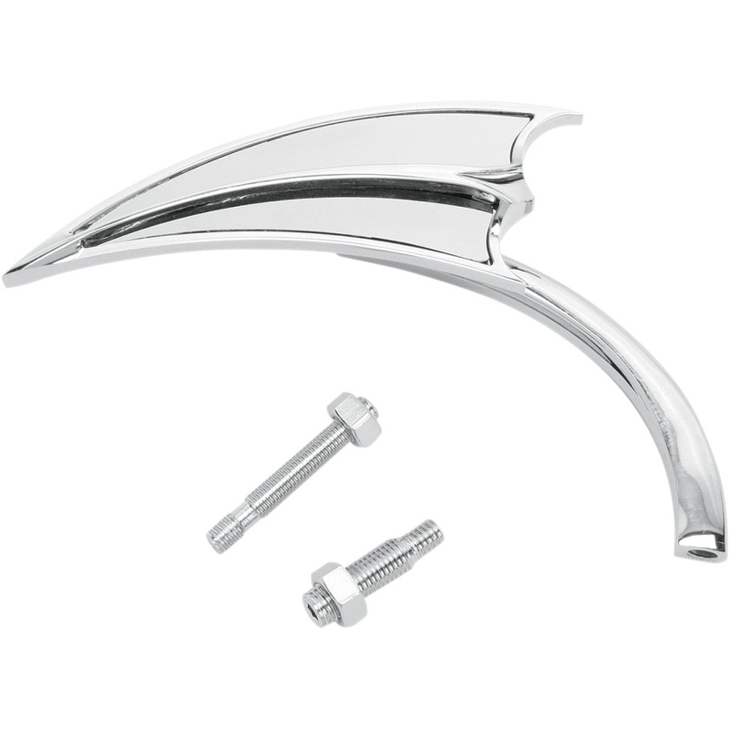Arlen Ness Mirror - Micro - Scoop - Side View - Triangle - Chrome - Right 13-061