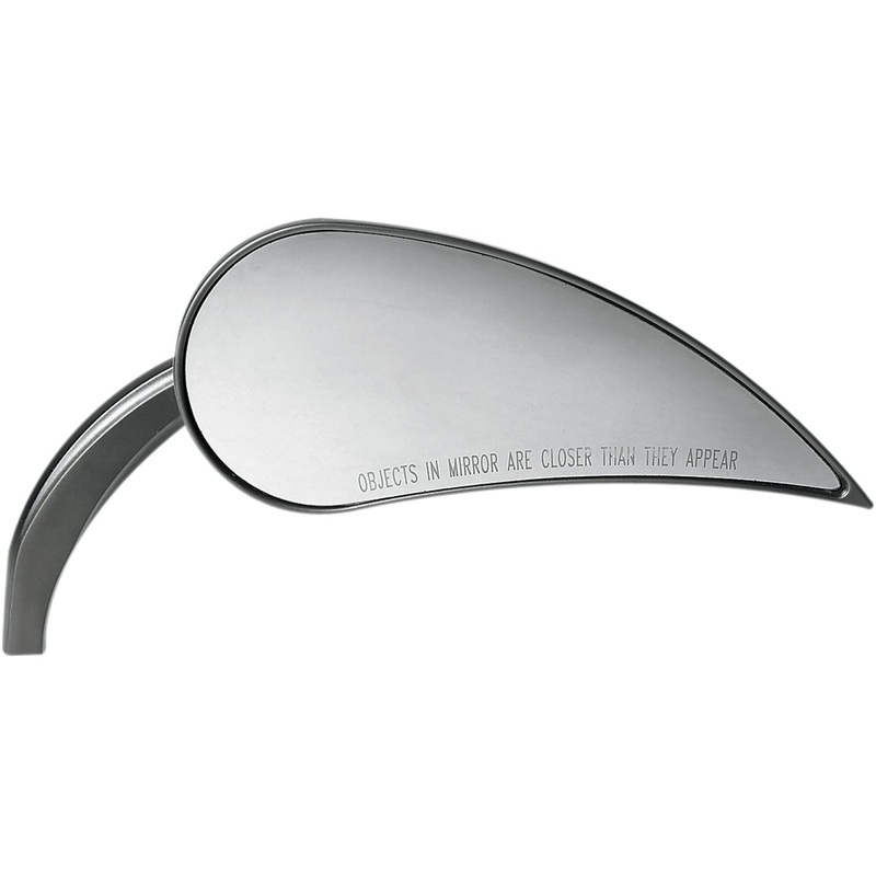 Arlen Ness Mirror - Rad III - Side View - Teardrop - Black - Right 13-093