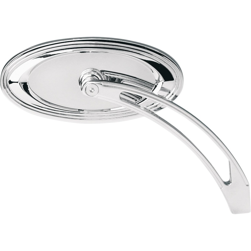 Arlen Ness Mirror - Side View - Stepped - Oval - Chrome 13-044