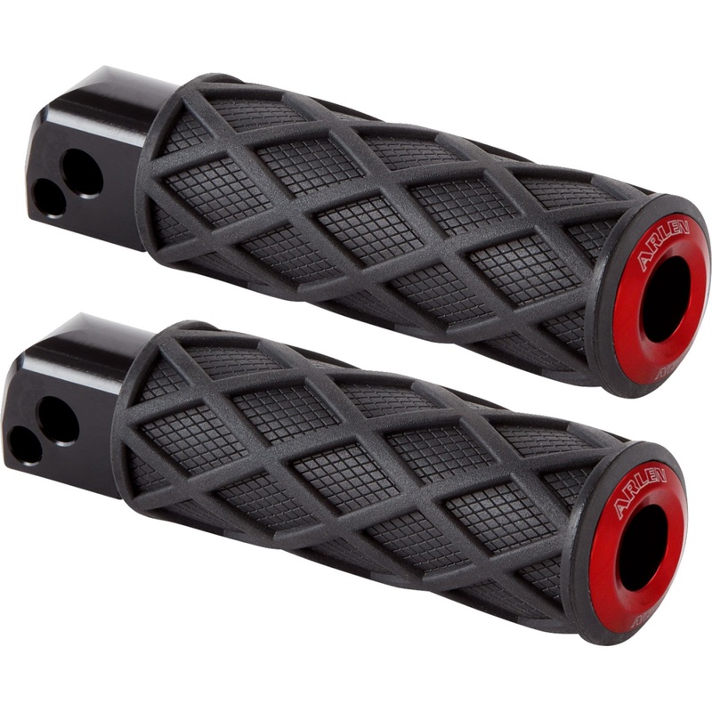 Arlen Ness Diamond Foot Pegs - Passenger - Red 400-060