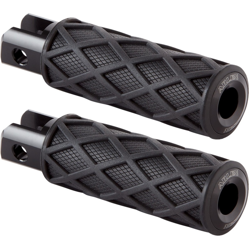 Arlen Ness Diamond Footpegs - Driver - Black 400-051