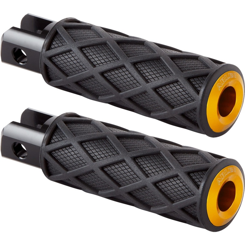Arlen Ness Diamond Footpegs - Driver - Gold 400-057