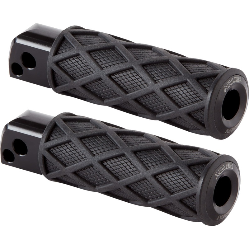 Arlen Ness Diamond Footpegs - Passenger - Black 400-053