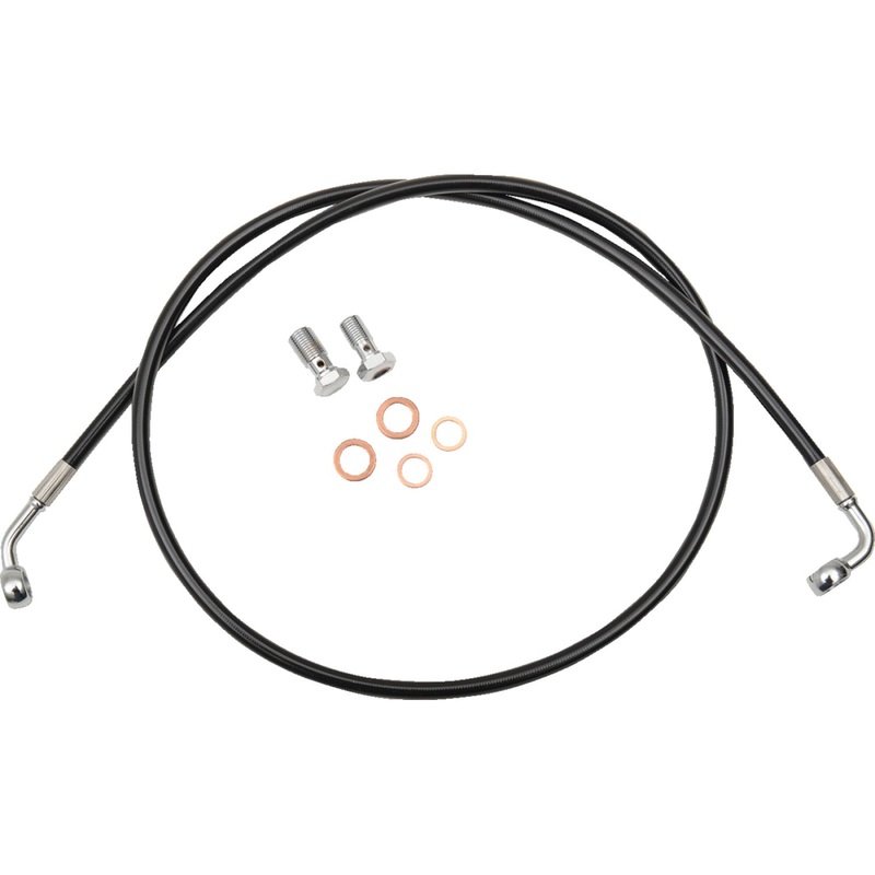 LA Choppers Brake Line - 12" - 14" Ape Hanger Handlebars - Black LA-8220B13B