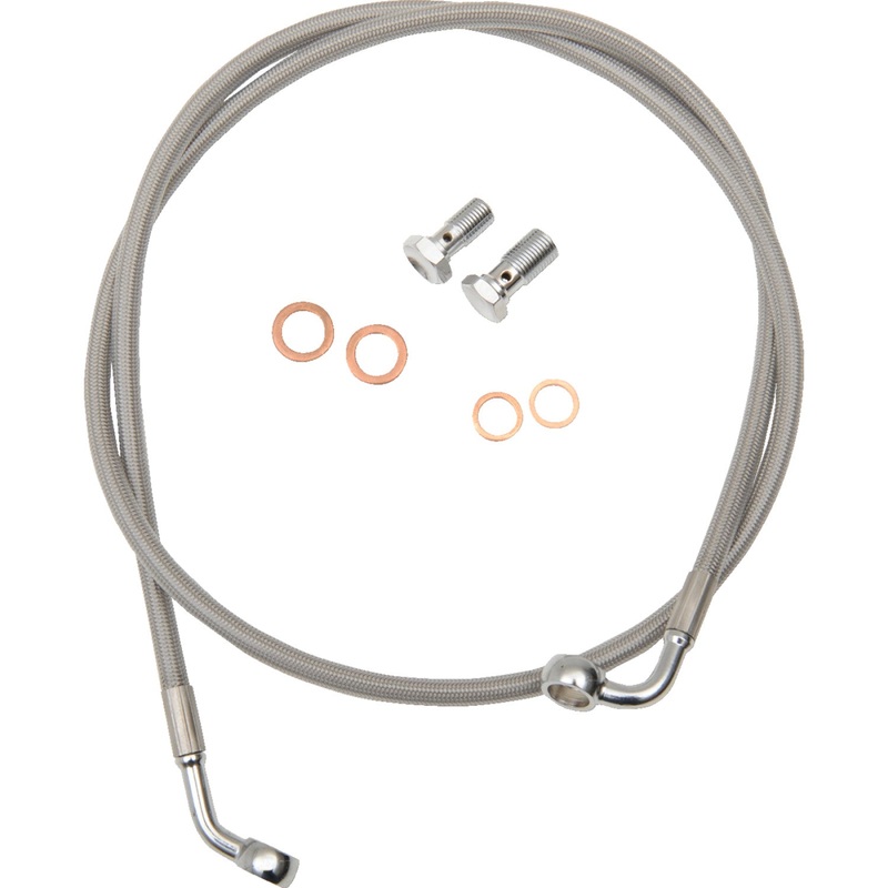 LA Choppers Brake Lines - 12" - 14" Ape Hanger Handlebars - Stainless Steel LA-8310B13
