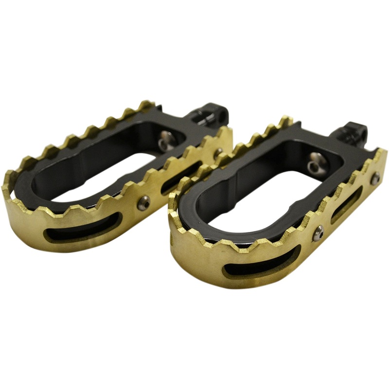 LA Choppers BMX Footpegs - Black/Brass LA-7205-02B