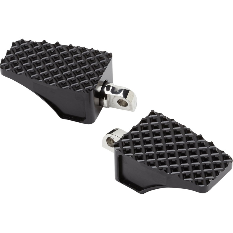LA Choppers County Line Billet Footpegs - Front - Black LA-P100-01B