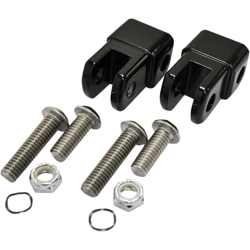 LA Choppers Male Footpeg Adapters - Black LA-7202-01B