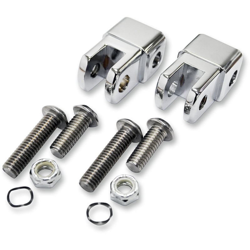 LA Choppers Male Footpeg Adapters - Chrome LA-7202-01