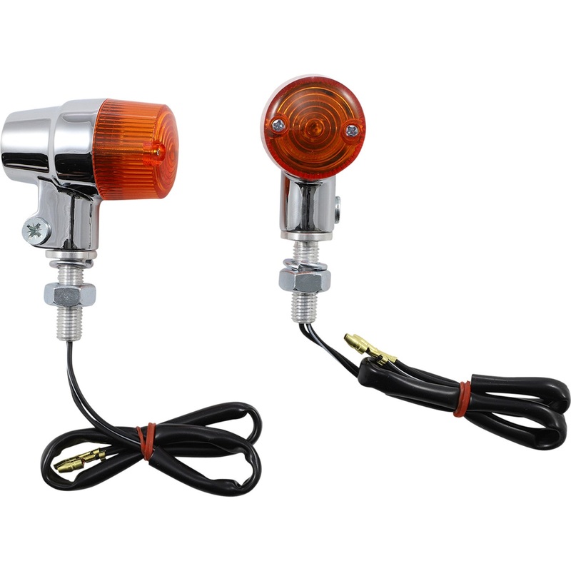 K&S TECHNOLOGIES Marker Light - Single Filament - Amber/Chrome 25-8606