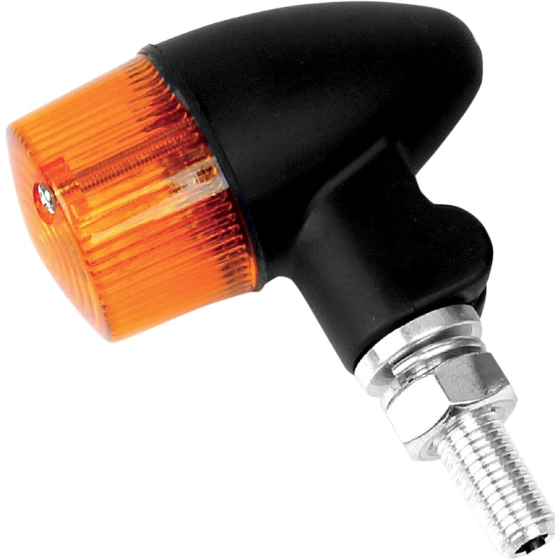 K&S Technologies Marker Light - Single Filament - Black/Amber - Style 2 25-8330BK