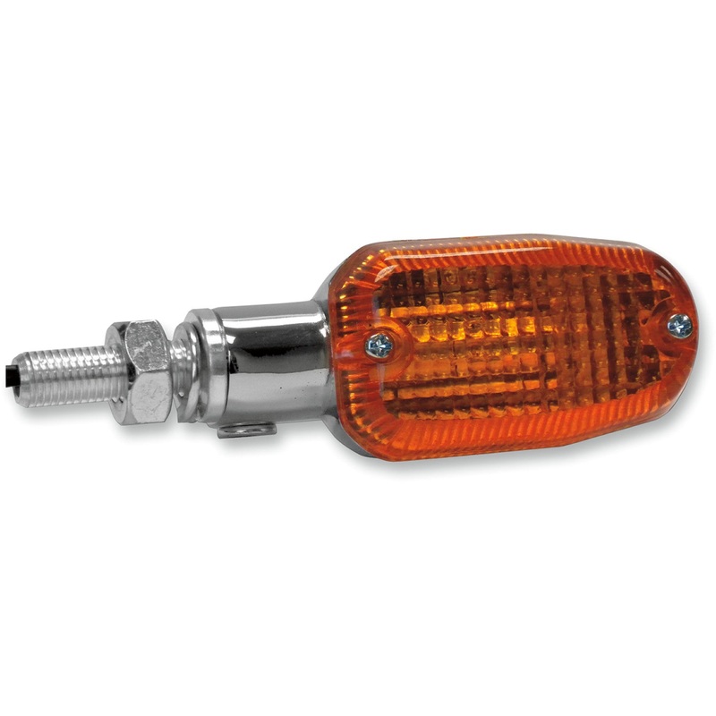 K&S Technologies Marker Light - Single Filament - Chrome/Amber 25-8300CM